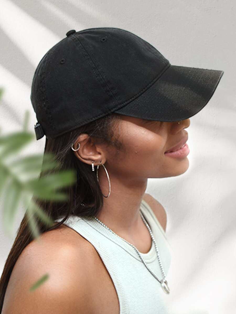 Gorra de béisbol sin estructura lavada con efecto vintage, ajustable, unisex, tipo gorra de papá