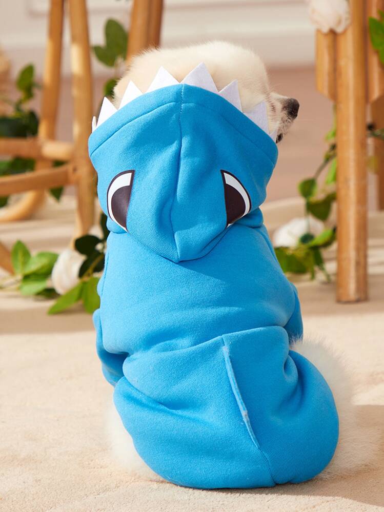 PETSIN 1pc Pet Cosplay Shark Hoodie - Blue - View 7