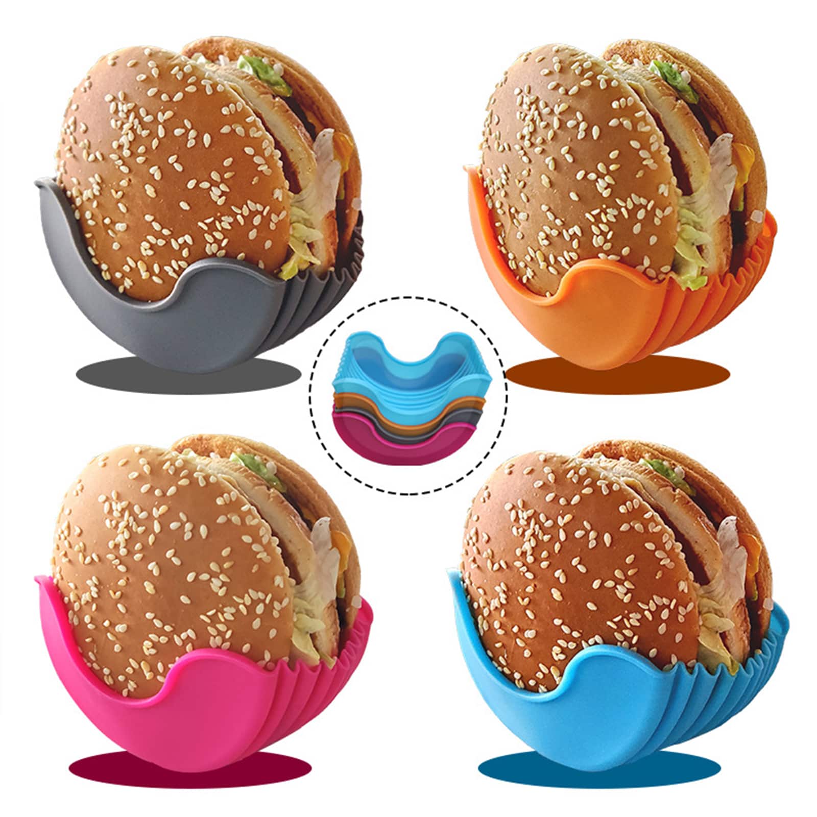 1pc Burger Holder - Pink - View 1