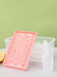 1入組3層冰球模具帶收納盒 - 粉色 - 查看 3