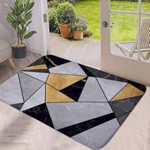 Geometric Design Indoor Door Mat, Non-slip Soft Touch, Absorbent Entrance Carpet, Front Door Mat, Anti-fatigue, Durable And Machine Washable, Suitable For Entryway And Hallway, 1pc - Multicolor - View 2