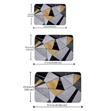 Geometric Design Indoor Door Mat, Non-slip Soft Touch, Absorbent Entrance Carpet, Front Door Mat, Anti-fatigue, Durable And Machine Washable, Suitable For Entryway And Hallway, 1pc - Multicolor - View 3