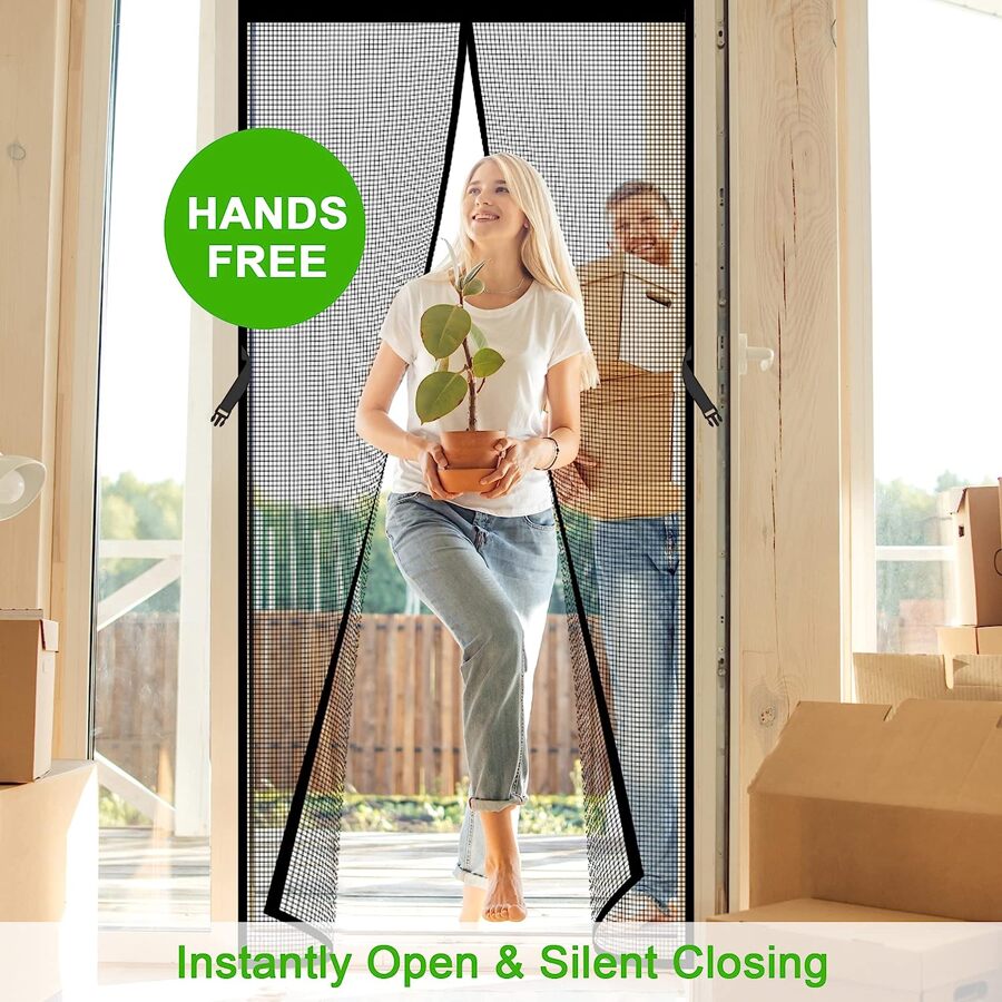 screen door, closed to keep bugs out, pet and childfriendly
