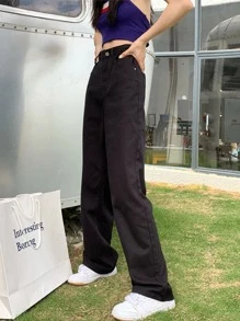 Women Pants - 黑色 - 查看 1
