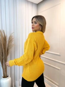 Women Cardigans - Yellow - View 3