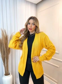 Women Cardigans - Yellow - View 4