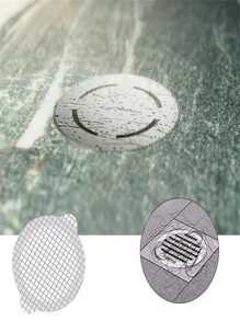 10pcs Shower Drain Sticker Disposable Floor Drain Sticker Adhesive Bathroom Hair Filter Sticker - White - View 9