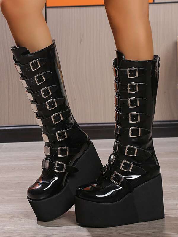 Women's Comfortable Summer Wedge Heel Platform Boots, Versatile SHEIN USA