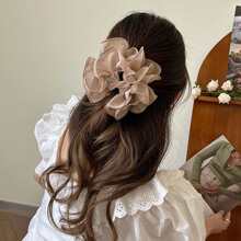 浪漫大尺寸网状和多花装饰发夹，女士优雅波西米亚风格发饰，发饰，发爪，爪夹，发夹，发夹，秋冬度假装女士沙滩配饰