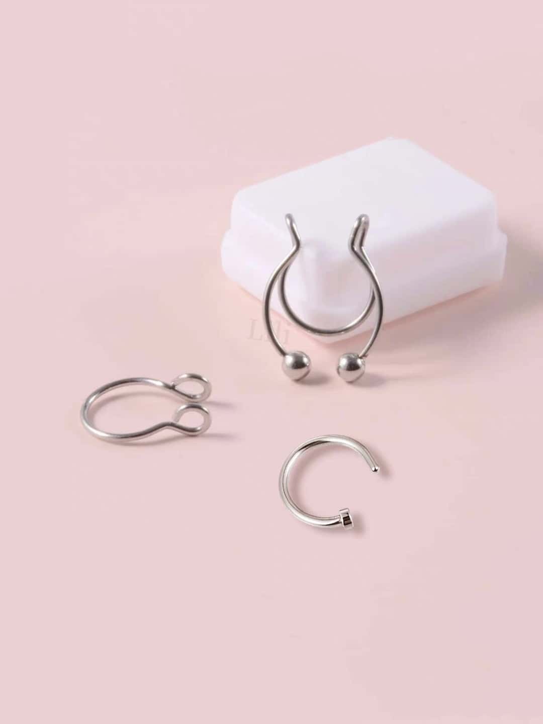 Kit 3 Piering de Nariz Falso Speto  Aço inox unissex
