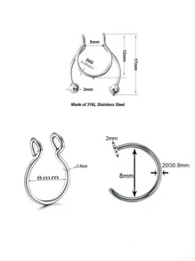 Nose Ring - Bạc - Xem 2