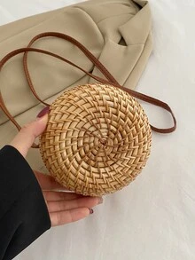 編織水桶包女士們斜挎包