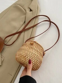 編織水桶包女士們斜挎包
