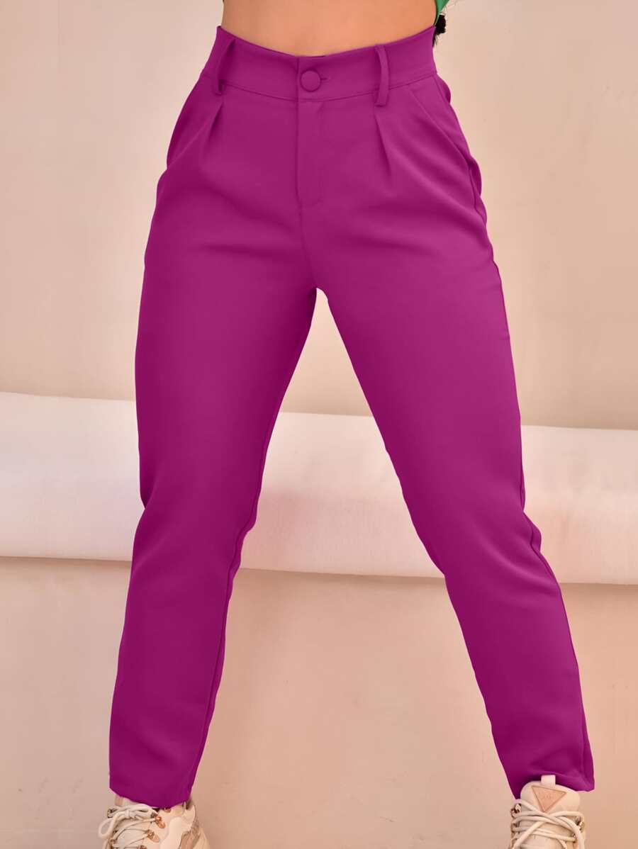 Women Pants - Rose Red - View 1