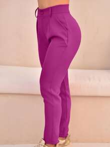 Women Pants - Rose Red - View 3