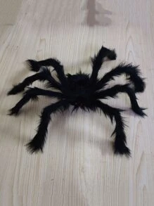 1入組黑色長毛絨蜘蛛裝飾用品 - 黑色 - 查看 1