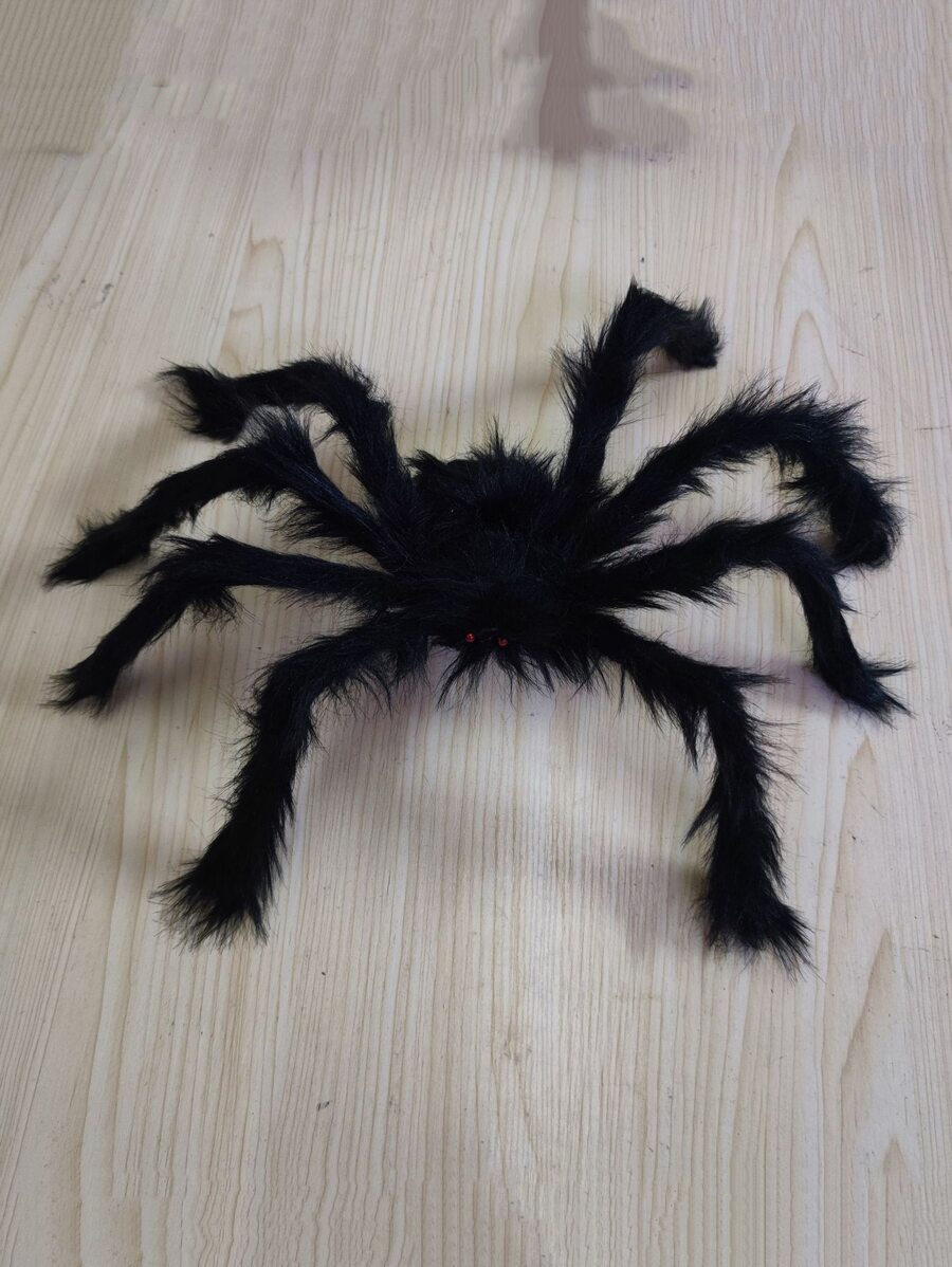 1入組黑色長毛絨蜘蛛裝飾用品 - 黑色 - 查看 1