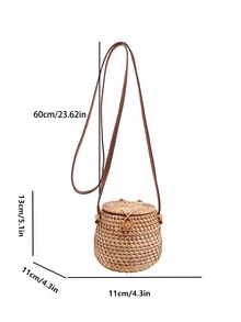 編織水桶包女士們斜挎包