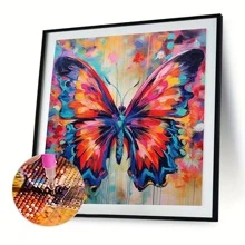 con patrón de mariposa Pintura diamante Set