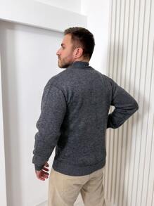 Men Cardigans - Gris Oscuro - Ver 2