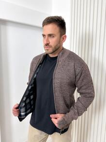 Men Cardigans - Màu nâu  Mocha - Xem 1