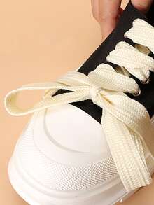 Rộng Màu Quả mơ Dây giày Với Kim loại , 2.2CM Chiều rộng - Màu be - Xem 6