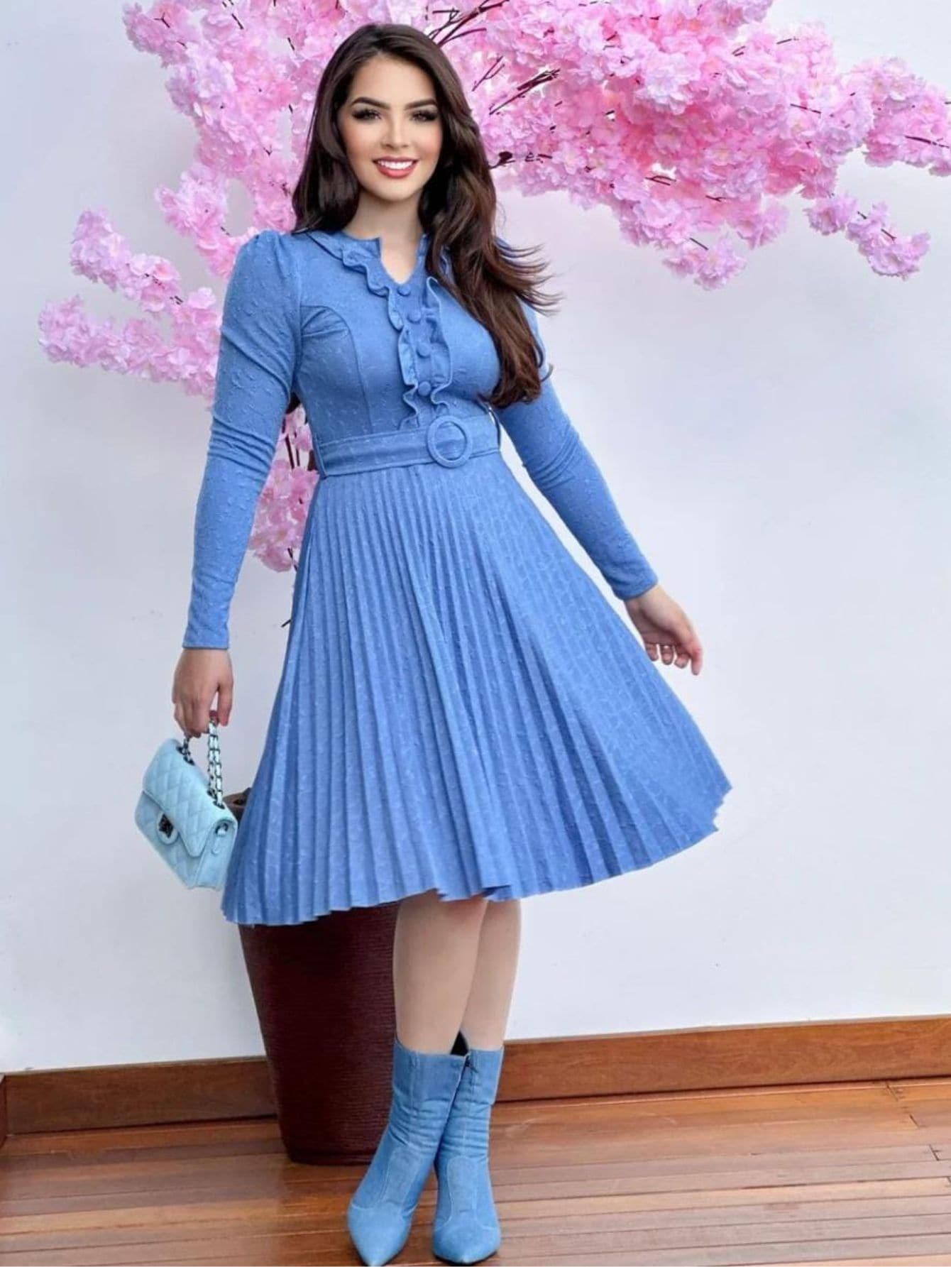 Women Dresses - Màu xanh lam - Xem 1