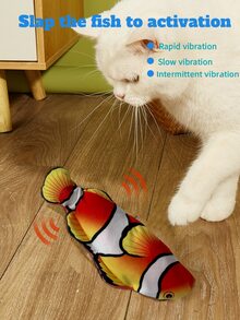 1 Miếng Sang trọng Điện lực Cá Đồ chơi Với Di chuyển Cái đuôi , USB Tính phí , Thích hợp Đối với Tương Tác Chơi Với Mèo Và Chó , Pat Kích hoạt Với Tính năng , Hoàn hảo Qủa tặng Đối với Thú cưng - Màu vàng - Xem 5