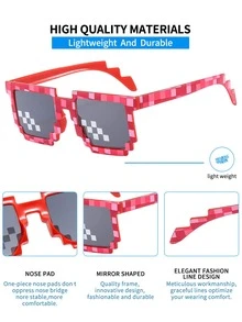 Men's Funny Fashion Glasses For Daily Driving And Outdoor Activities - Red - View 6