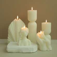 1入組女孩形狀香薰蠟燭 - 白色 - 查看 4