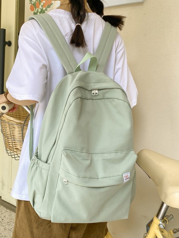 Large Capacity Solid Color Backpack SHEIN USA
