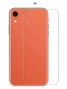 2pcs Tempered Glass Anti-Scratch Phone Back Protection Film Compatible With iPhone XR/12/12Pro - White - View 2