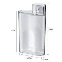 1入組透明穀物儲存容器,附有密封環,適用於儲存廚房中的豆子、穀物、芝麻、茶葉和零食 - 無色 - 查看 2