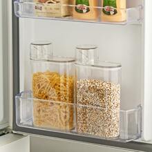 1入組透明穀物儲存容器,附有密封環,適用於儲存廚房中的豆子、穀物、芝麻、茶葉和零食 - 無色 - 查看 8