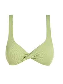 素色前扭結比基尼泳裝 - 綠色 - 查看 2