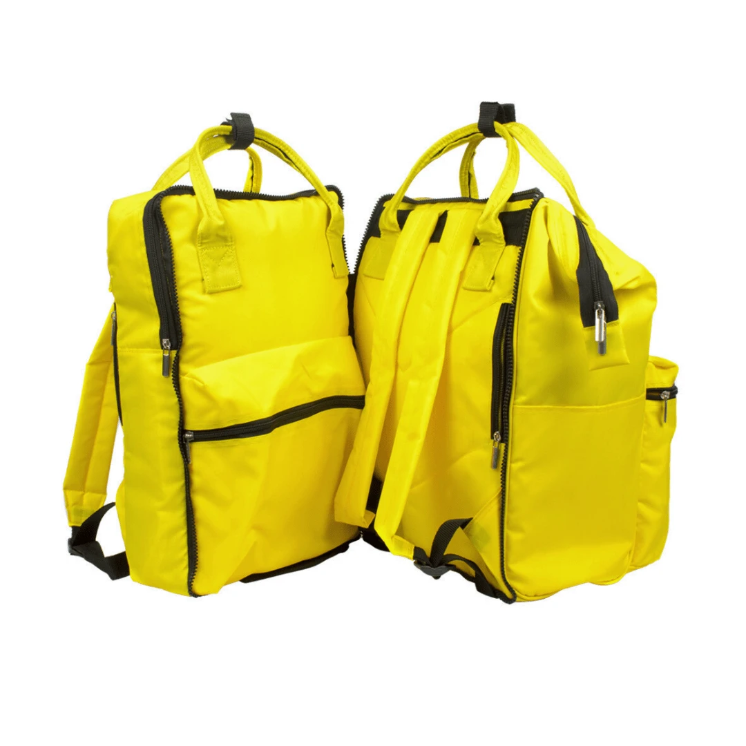 Mochila Pañalera Multifuncional, Pañaleras para Bebe para Mamá y Papá, Pañalera Backpack Ejecutiva doble - Amarillo - Ver 1