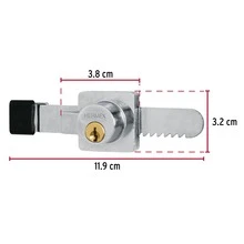 Hermex CV-10 43535 Display Case Lock - Orange - View 2