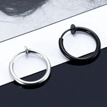 8 đôi Đúng mốt Từ tính Hoa tai Dành Cho Nam Và Nữ , Cô gái Goth hiện đại - Đen và trắng - Xem 4