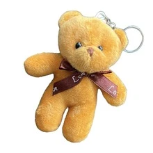 Llavero de oso de peluche - Naranja Quemada - Ver 4