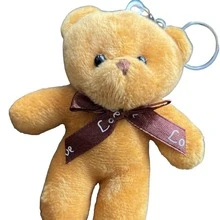 Llavero de oso de peluche - Naranja Quemada - Ver 3