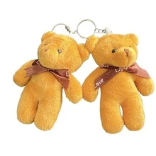 Llavero de oso de peluche - Naranja Quemada - Ver 1