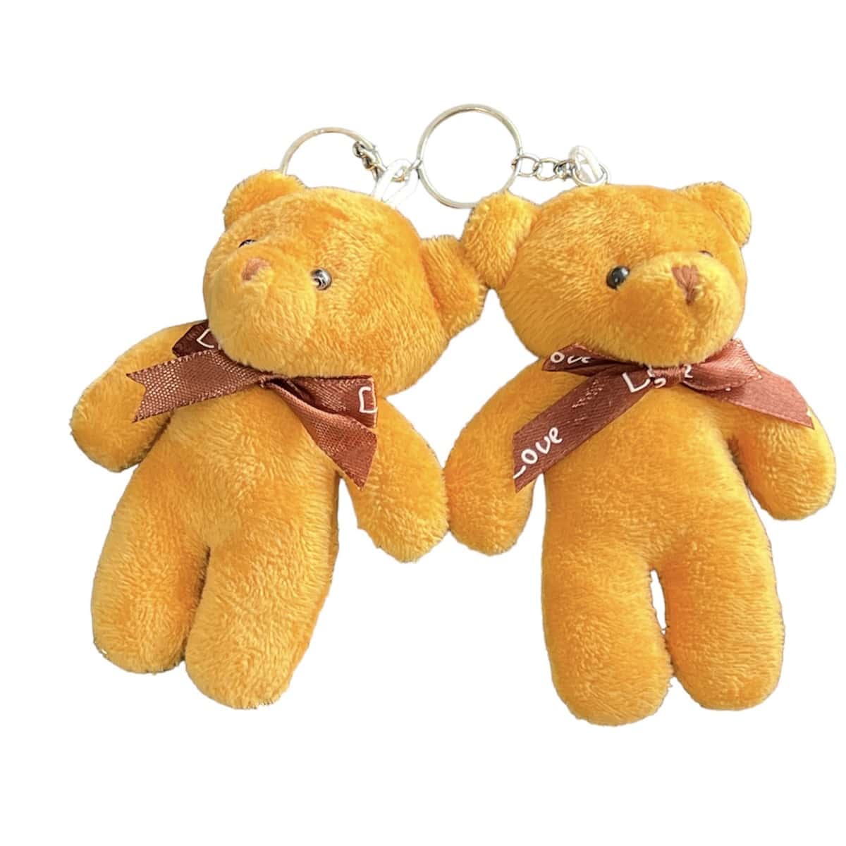 Llavero de oso de peluche - Naranja Quemada - Ver 1