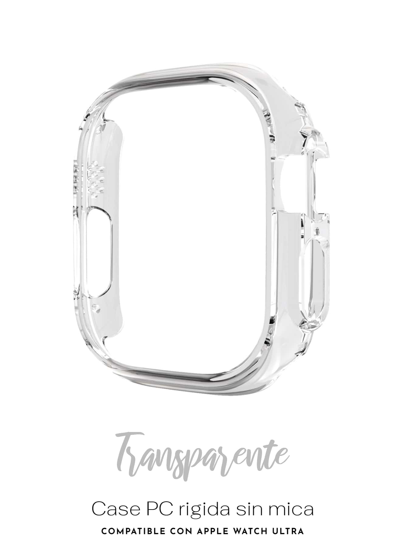 Case carcasa protector sin mica compatible apple watch ultra - transparente - Ver 1