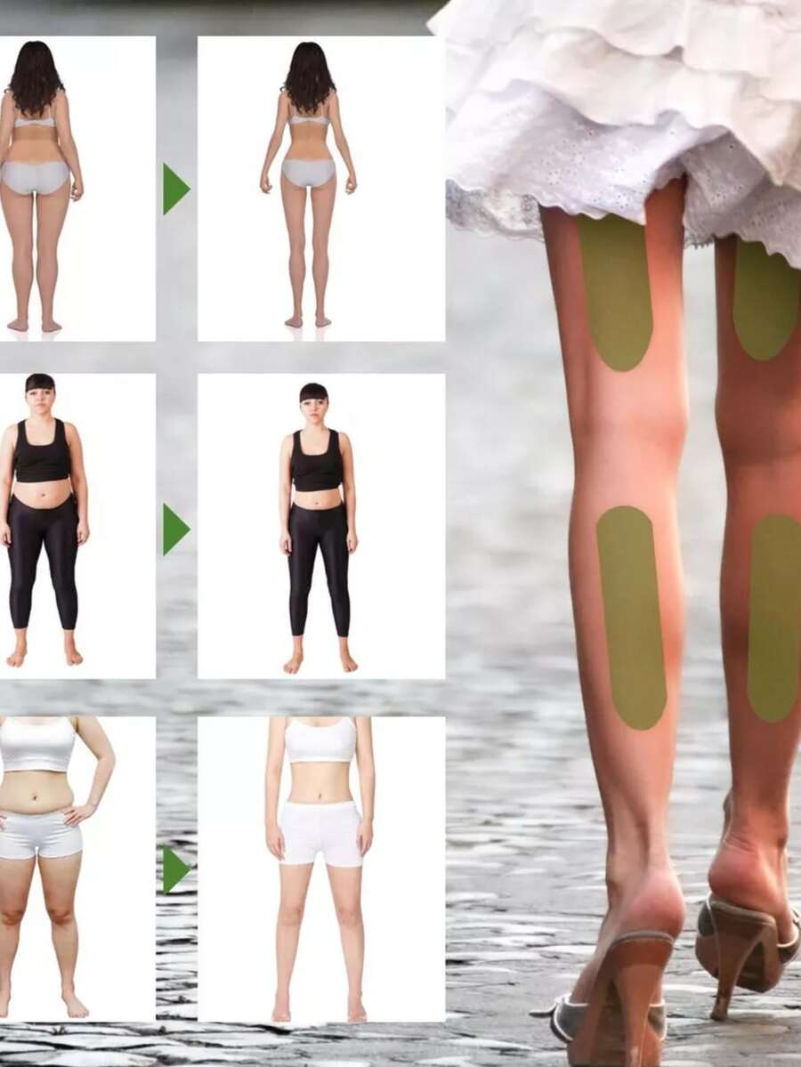 6 Parches Para Adelgazar Cuerpo Quema Grasa Adelgazante y Reafirmante. - Beis - Ver 1
