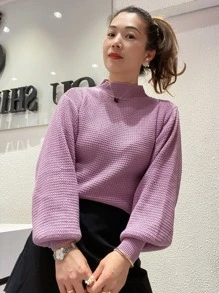 Women Sweaters - Mauve Purple - View 2