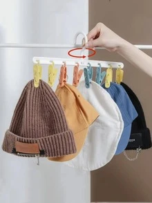 1 perchero para gorras, perchero para colgar sombreros para exhibición de armario de habitación de perchas, Clips de almacenamiento para colgar gorras de bola, regalo para hombres, niños y mujeres - Blanco - Ver 4