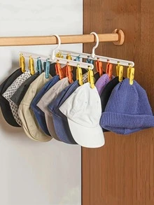 1 perchero para gorras, perchero para colgar sombreros para exhibición de armario de habitación de perchas, Clips de almacenamiento para colgar gorras de bola, regalo para hombres, niños y mujeres - Blanco - Ver 7
