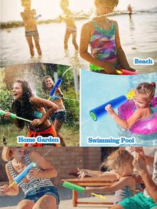 1pc Straight Eva Foam Round Head Water Gun For Summer Beach And Pool Party, Outdoor Toy