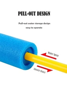 1pc Straight Eva Foam Round Head Water Gun For Summer Beach And Pool Party, Outdoor Toy