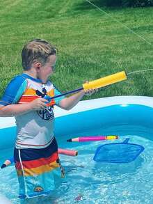 1pc Straight Eva Foam Round Head Water Gun For Summer Beach And Pool Party, Outdoor Toy